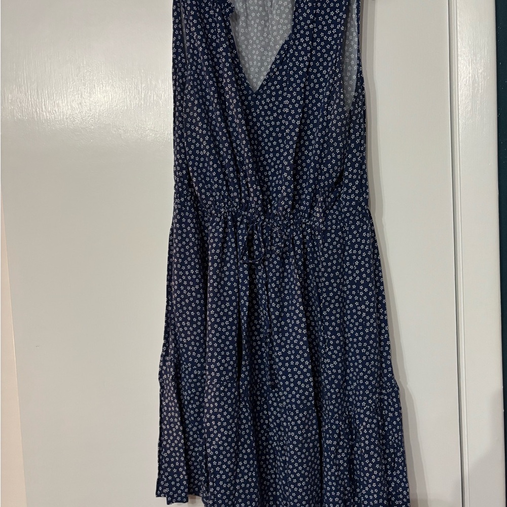 Navy Blue ditsy floral dress